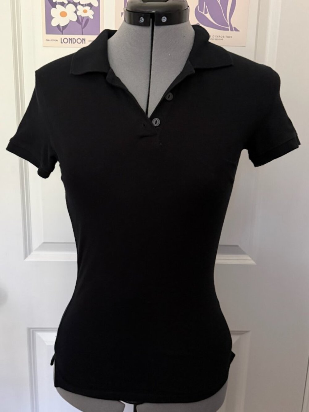 XS Black Aeropostale Polo Shirt